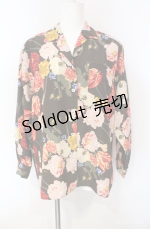 画像: INGEBORG / 花柄ブラウス  ブラウン O-25-08-10-045-LO-BL-OW-ZI