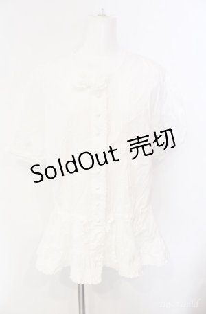 画像: KETTY / ピンタックピコフリルブラウス  シロ O-25-08-10-047-EL-BL-OW-OS