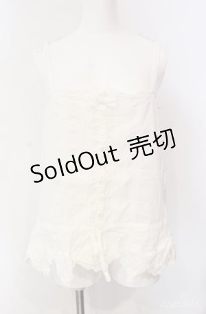 画像: KETTY / ピンタックフリルキャミソール M シロ O-25-08-10-048-EL-TO-OW-ZI