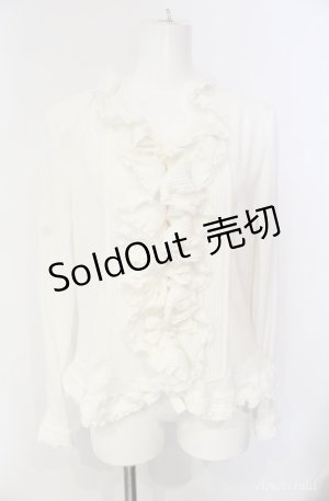 画像: KETTY / ラッフルフリルブラウス  シロ O-25-08-10-050-EL-BL-OW-OS