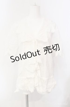 画像: KETTY / ラッフルフリル半袖ブラウス M シロ O-25-08-10-054-EL-BL-OW-OS