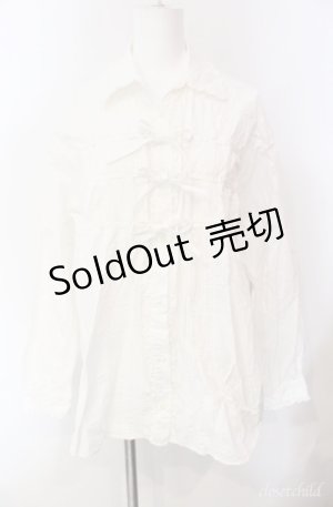 画像: Pao de lo / タック使いブラウス 9号 シロ O-25-08-10-055-LO-BL-OW-OS