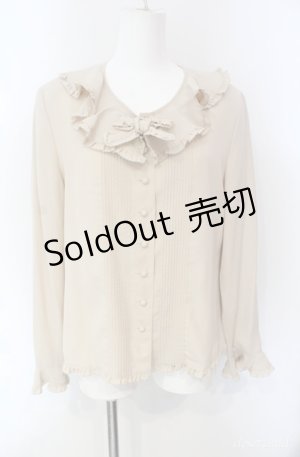画像: KETTY / ラッフルフリル使いブラウス M ベージュ O-25-08-10-056-EL-BL-OW-ZI