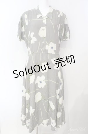 画像: INGEBORG / アネモネptワンピース  グレー O-25-08-10-058-LO-OP-OW-ZI