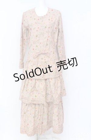 画像: KANEKO ISAO / 花束柄ワンピース  ピンク O-25-08-10-061-EL-OP-OW-ZI