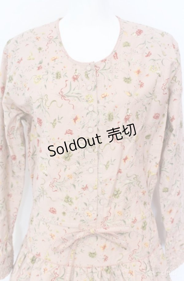 画像2: KANEKO ISAO / 花束柄ワンピース  ピンク O-25-08-10-061-EL-OP-OW-ZI (2)