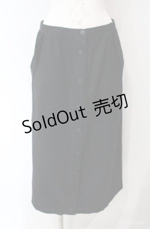 画像: KANEKO ISAO / 前ボタンスカート  クロ O-25-08-10-009-EL-SK-OW-ZI