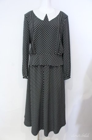画像: INGEBORG / ドット柄セットアップ  クロ×シロ O-25-08-10-002-LO-BL-OW-OS
