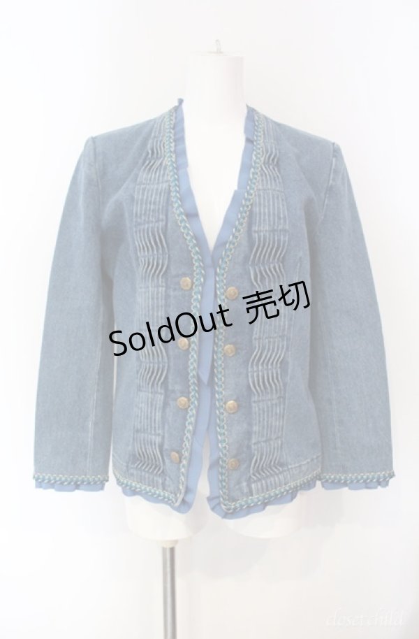 画像1: INGEBORG / タックデニムジャケット  ブルー O-25-08-10-023-LO-JA-OW-ZI (1)