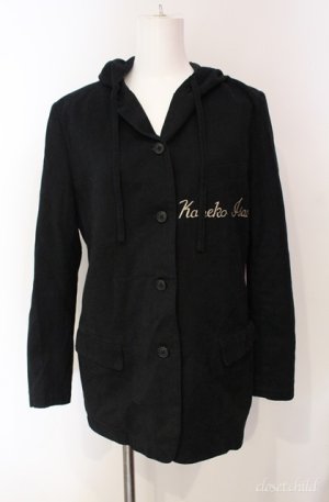 画像: KANEKO ISAO / 刺繍入りフードジャケット  クロ O-25-08-10-033-EL-JA-OW-OS