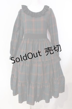 画像: marcHenTica / タータンチェックワンピース  グリーン O-25-08-11-029-LO-OP-IG-OS