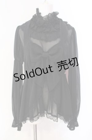 画像: ALICE and the PIRATES / シフォンベビードールブラウス  クロ O-25-08-11-032-PA-BL-OW-OS