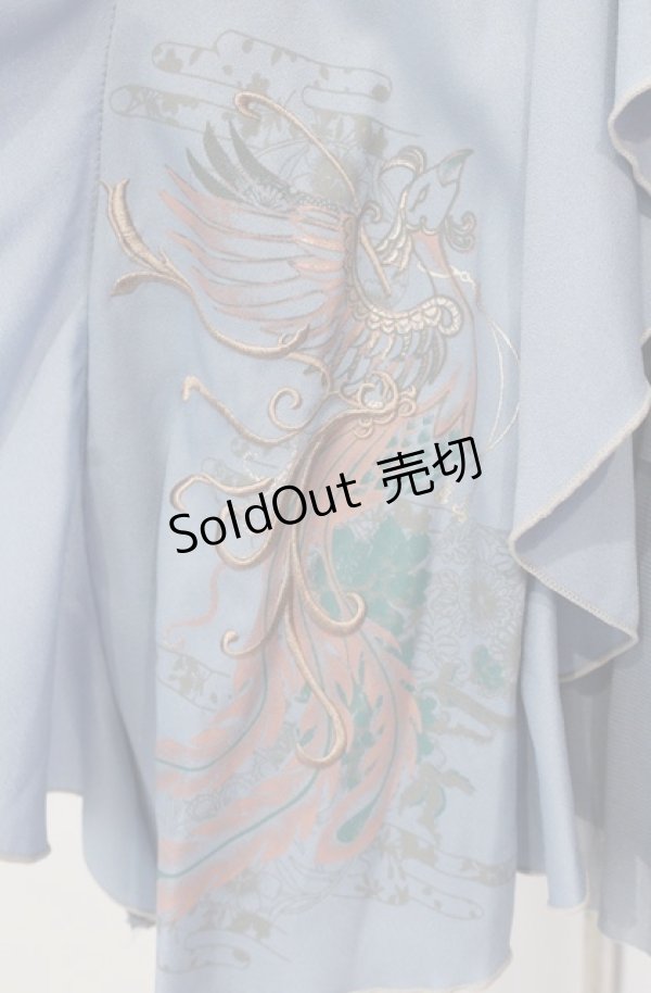 画像3: Ozz oneste / 鳳凰イレギュラーフリルスカート  サックス O-25-08-11-003-OO-SK-IG-ZY (3)