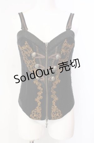 画像: OZZ ANGELO / ナポレオンビスチェ  ブラック×マスタード O-25-08-11-038-OO-TO-IG-OS