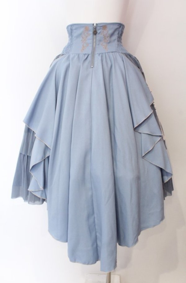 画像5: Ozz oneste / 鳳凰イレギュラーフリルスカート  サックス O-25-08-11-003-OO-SK-IG-ZY (5)