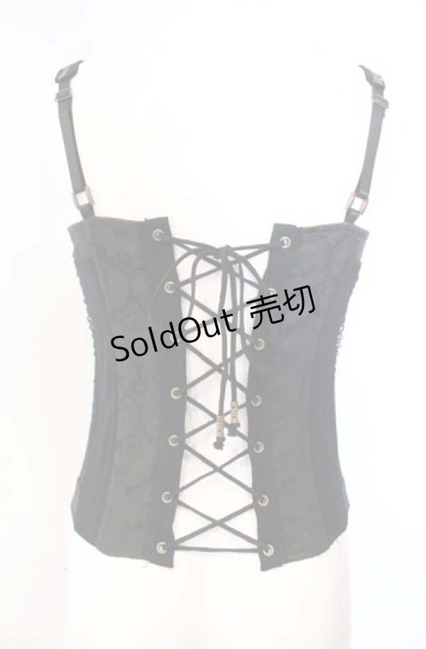 画像4: OZZ ANGELO / ナポレオンビスチェ  ブラック×マスタード O-25-08-11-038-OO-TO-IG-OS (4)