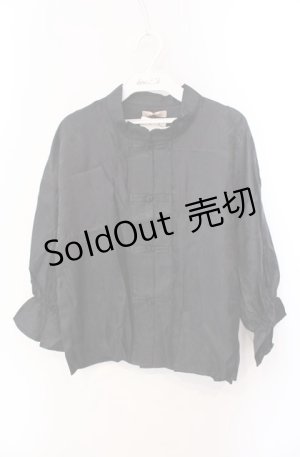 画像: Amavel / Paisley Chinoisマオカラーブラウス  クロ O-25-08-11-044-CA-BL-IG-OS
