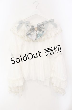 画像: 三月之満月（海外ロリィタ） / オフショルダー姫袖ブラウス  ホワイト O-25-08-11-045-LO-BL-IG-OS