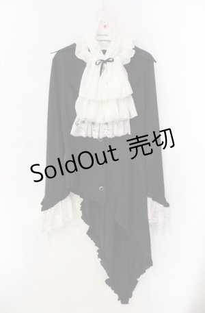 画像: MARBLE / タイ付きジャケットブラウス  ホワイト×ブラック O-25-08-11-047-GO-BL-IG-OS