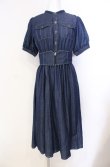 画像1: axes femme / ベルト付デニムワンピース  インディゴ O-25-08-11-050-AX-OP-IG-ZT035 (1)