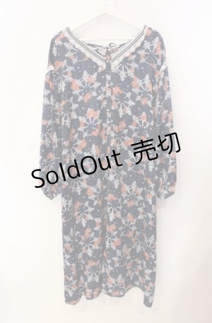 画像: axes femme / ミュシャ/ガウンワンピース  ネイビー O-25-08-11-053-AX-OP-IG-OS