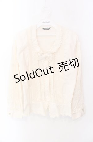 画像: PINK HOUSE / 透かしレースタックブラウス  生成り O-25-08-11-074-LO-BL-IG-ZI