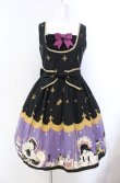 画像1: ALICE and the PIRATES / Marionette in my closet room柄 ジャンパースカートI  ノワール O-25-08-11-017-PA-OP-OW-OS (1)