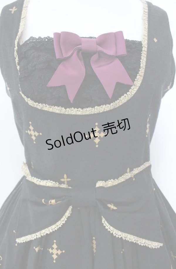 画像2: ALICE and the PIRATES / Marionette in my closet room柄 ジャンパースカートI  ノワール O-25-08-11-017-PA-OP-OW-OS (2)