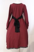 画像4: marcHenTica / リボンワンピース  ワイン×ブラック O-25-08-11-022-LO-OP-IG-OS (4)