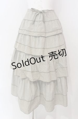 画像: WONDERFUL WORLD / チェックティアードスカート  グリーン O-25-08-13-035-LO-SK-OW-OS