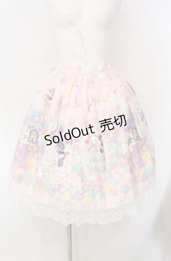 画像1: BABY,THE STARS SHINE BRIGHT / くみゃちゃんのKira Kira Sweets Halloween柄スカート  ピンク O-25-08-13-036-BA-SK-IG-OS (1)