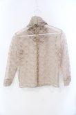 画像2: KANEKO ISAO / ハイネック総レースブラウス  ベージュ O-25-08-13-005-EL-BL-OW-ZT090 (2)