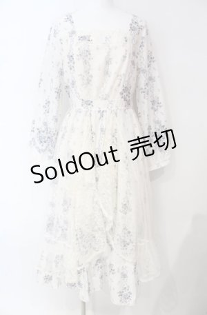 画像: axes femme / ラッフルフリルレース花柄ワンピース M キナリ O-25-08-13-067-AX-OP-OW-OS