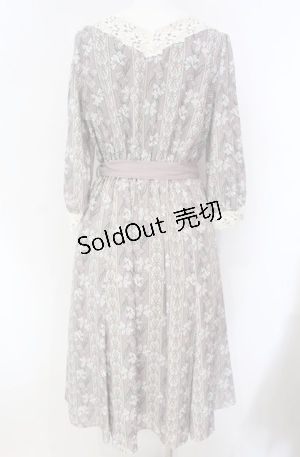 画像3: axes femme / リリー柄ワンピース M ピンク O-25-08-13-069-AX-OP-OW-OS (3)