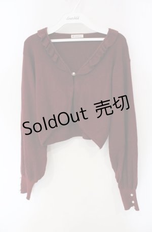 画像: axes femme / プチフリルニットボレロ F ワイン O-25-08-13-090-AX-TO-OW-OS