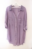 画像1: axes femme / シアースキッパーロングシャツ M ラベンダー O-25-08-13-096-AX-BL-OW-ZT038 (1)