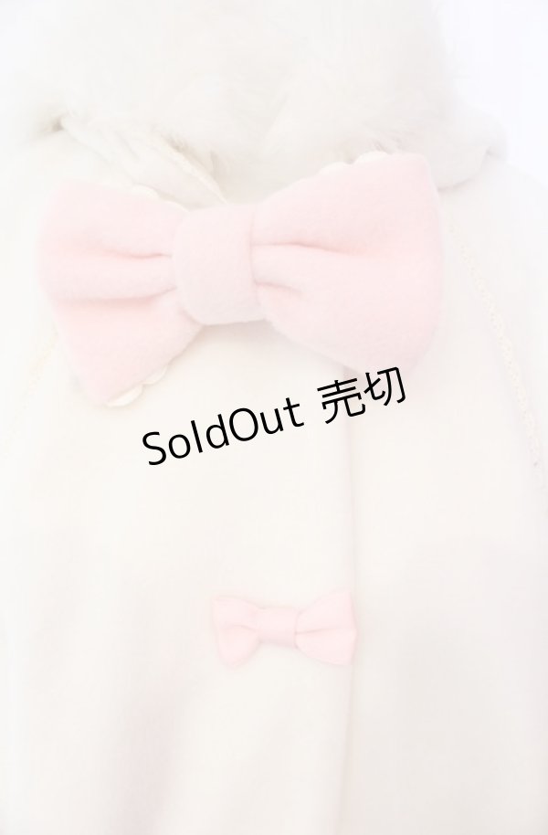 画像2: Angelic Pretty / ふわふわこねこちゃんケープ  シロ×ピンク O-25-08-13-029-AP-CO-IG-OS (2)