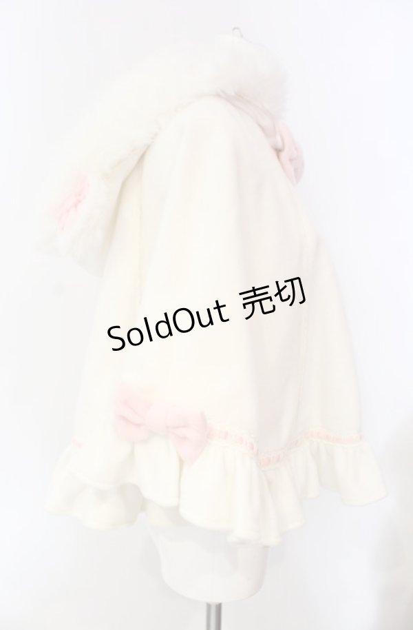 画像3: Angelic Pretty / ふわふわこねこちゃんケープ  シロ×ピンク O-25-08-13-029-AP-CO-IG-OS (3)