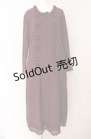 画像: KANEKO ISAO / フロントタックワンピース  ワイン O-25-08-13-031-EL-OP-OW-ZI