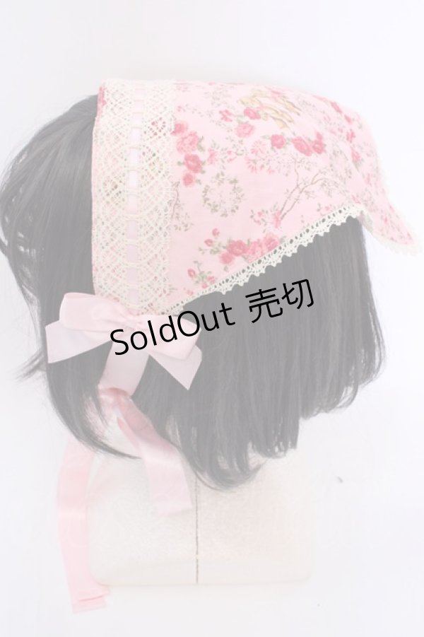 画像2: metamorphose / ガーデニングくまちゃんバブーシュカ  ピンク」 O-25-08-14-047-ME-AC-IG-OS (2)