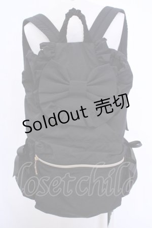 画像: m petit by misako / TT AM リボンフラップ リュックサック  クロ O-25-08-14-051-LO-BG-IG-OS