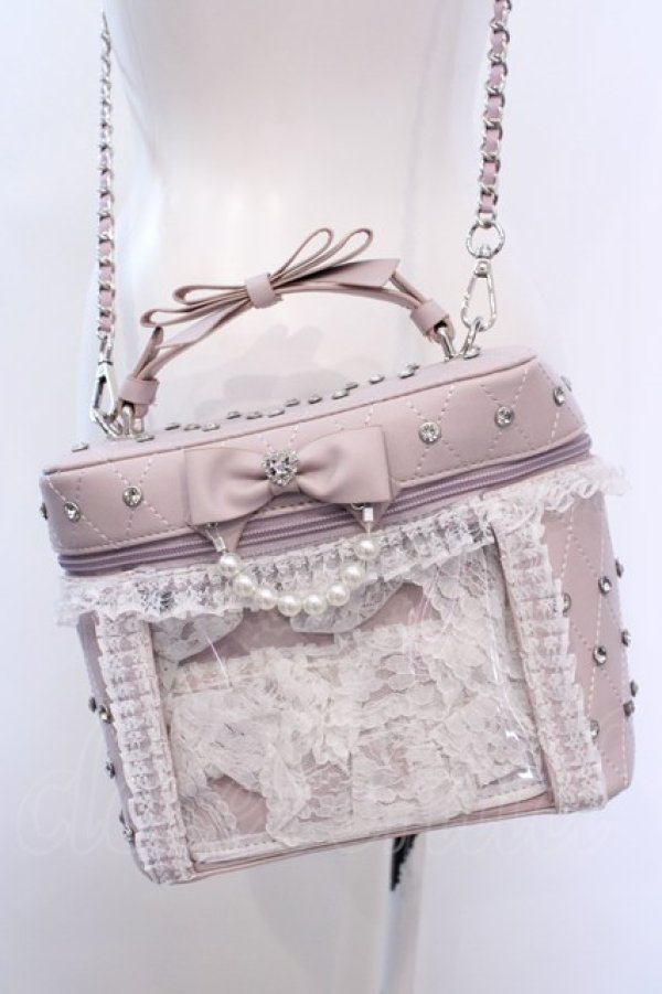 画像2: Amavel / 確定ファンサのおまじないビジューキルティングバニティBag バッグ  ピンク O-25-08-14-053-CA-BG-IG-OS (2)