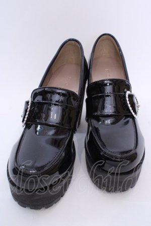 画像: Rojita / ハートバックルハイヒールローファー XL クロ O-25-08-14-056-LO-SH-IG-ZT0819B