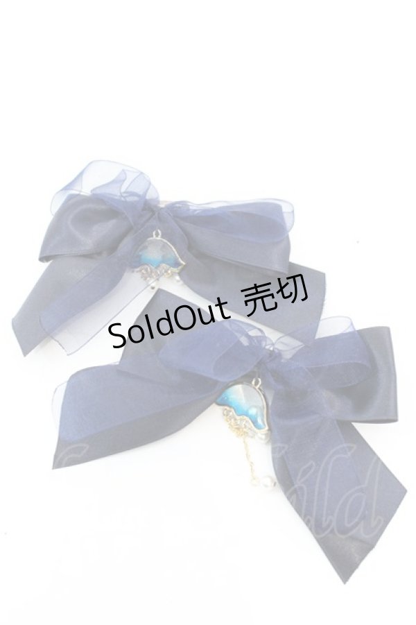 画像1: Amavel / Jerryfish Aquariumリボンクリップ  ブルー O-25-08-14-011-CA-AC-IG-OS (1)