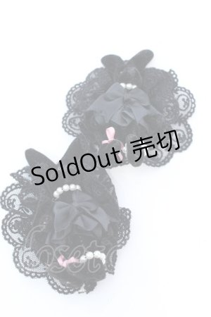 画像: metamorphose / うさちゃんヘアコーム（２Ｐ）  クロ O-25-08-14-014-ME-AC-IG-OS