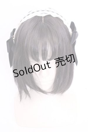 画像: Amavel / サイドリボンレースカチューシャ  クロ×生成り O-25-08-14-002-CA-AC-IG-OS