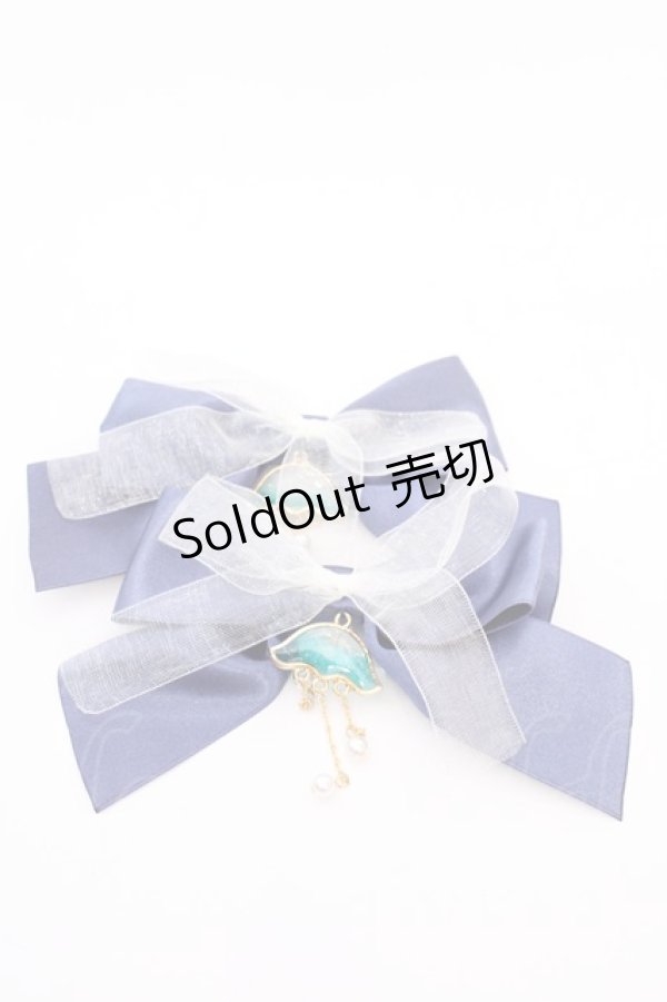 画像1: Amavel / Jerryfish Aquariumリボンクリップ  ネイビー O-25-08-14-017-CA-AC-IG-OS (1)