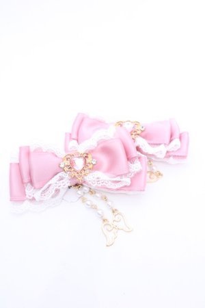 画像: Amavel / Fairy Dreamダブルリボンクリップ  ピンク O-25-08-14-018-CA-AC-IG-OS