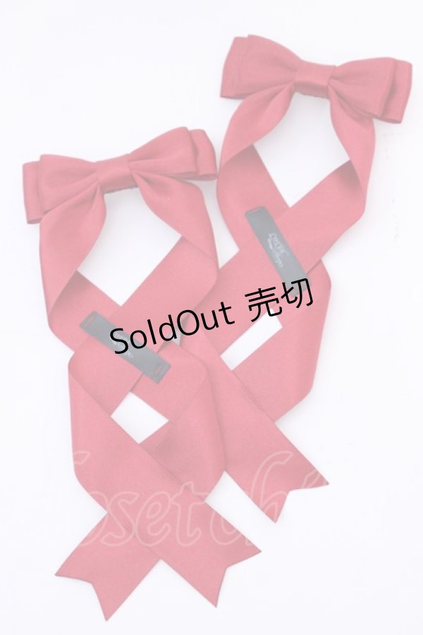 画像1: LOTUS ribbon / ツインテールリボンバレッタ  アカ O-25-08-14-024-EL-AC-IG-OS (1)