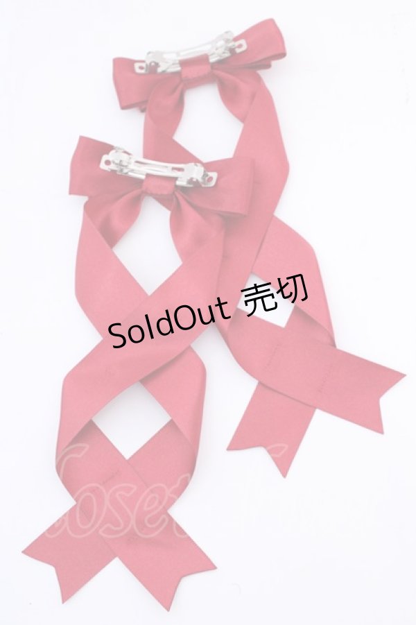 画像3: LOTUS ribbon / ツインテールリボンバレッタ  アカ O-25-08-14-024-EL-AC-IG-OS (3)